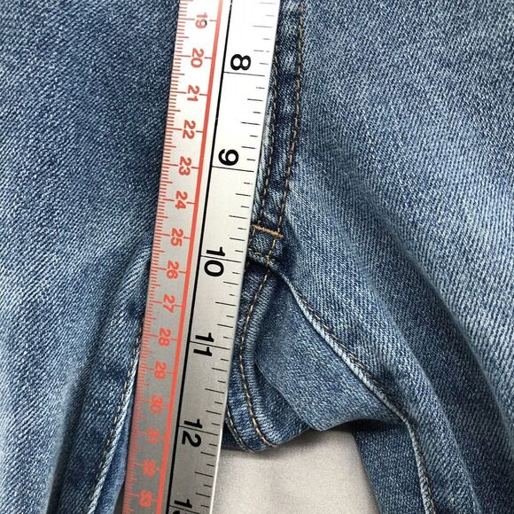 NY&C SOHO Distressed Curvy Boyfriend Stretch Denim Jeans Size 12 Women Stylish - Picture 10 of 12